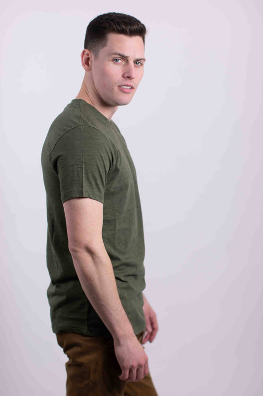Men's V-Neck T-Shirt Olive