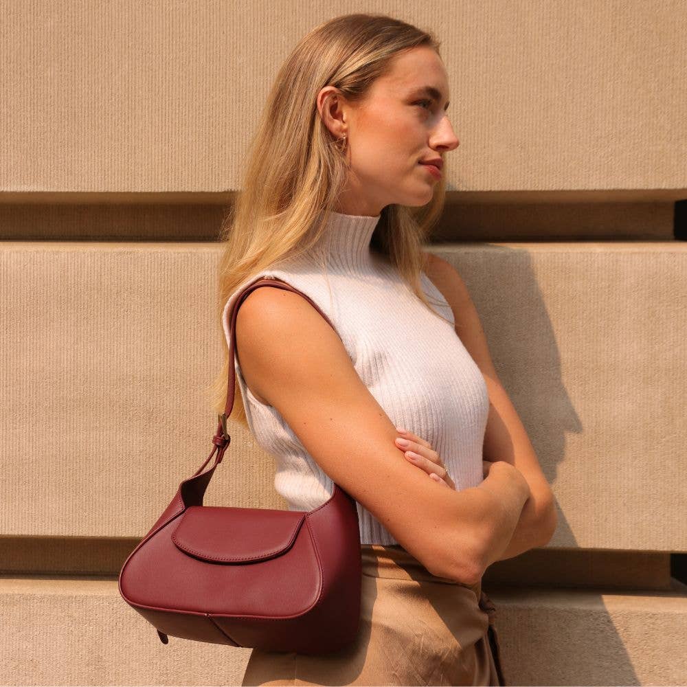 Melody Nude Recycled Vegan Leather Shoulder Bag