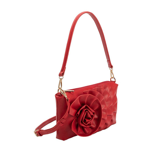 Florence Red Recycled Vegan Leather Shoulder Bag