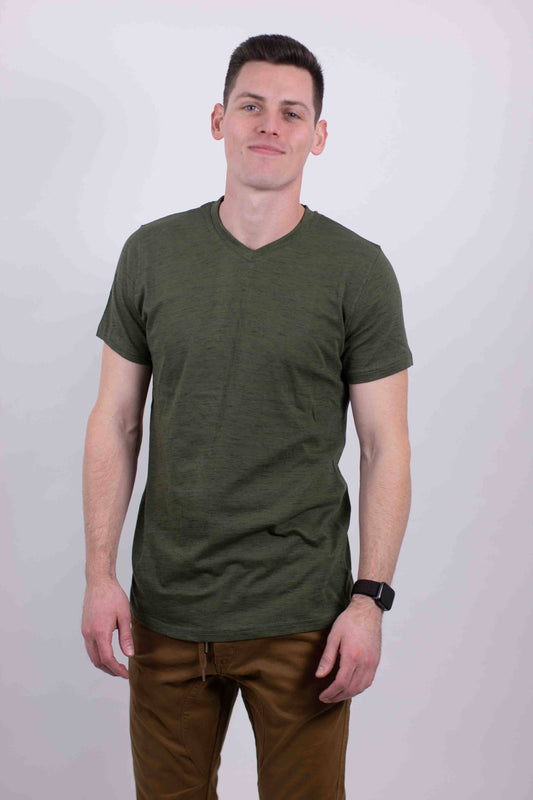 Men's V-Neck T-Shirt Olive