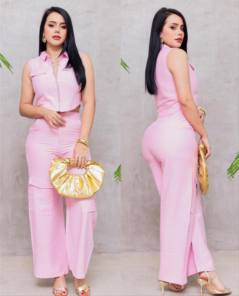 Spring Date Pant Set - Pink