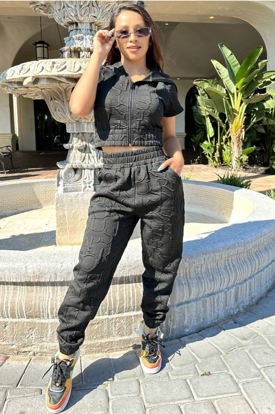 Bombon Jogger Set - Black