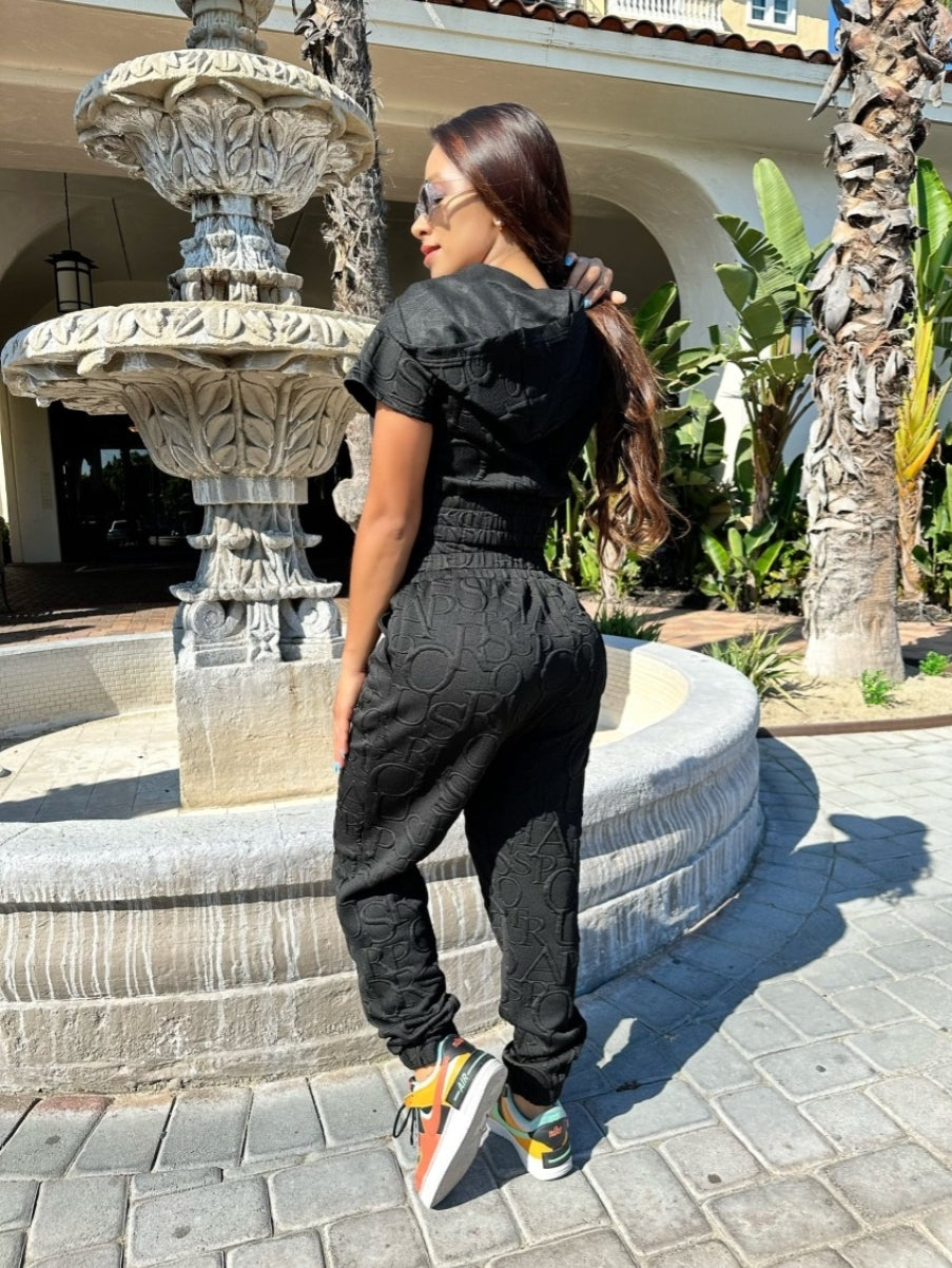 Bombon Jogger Set - Black
