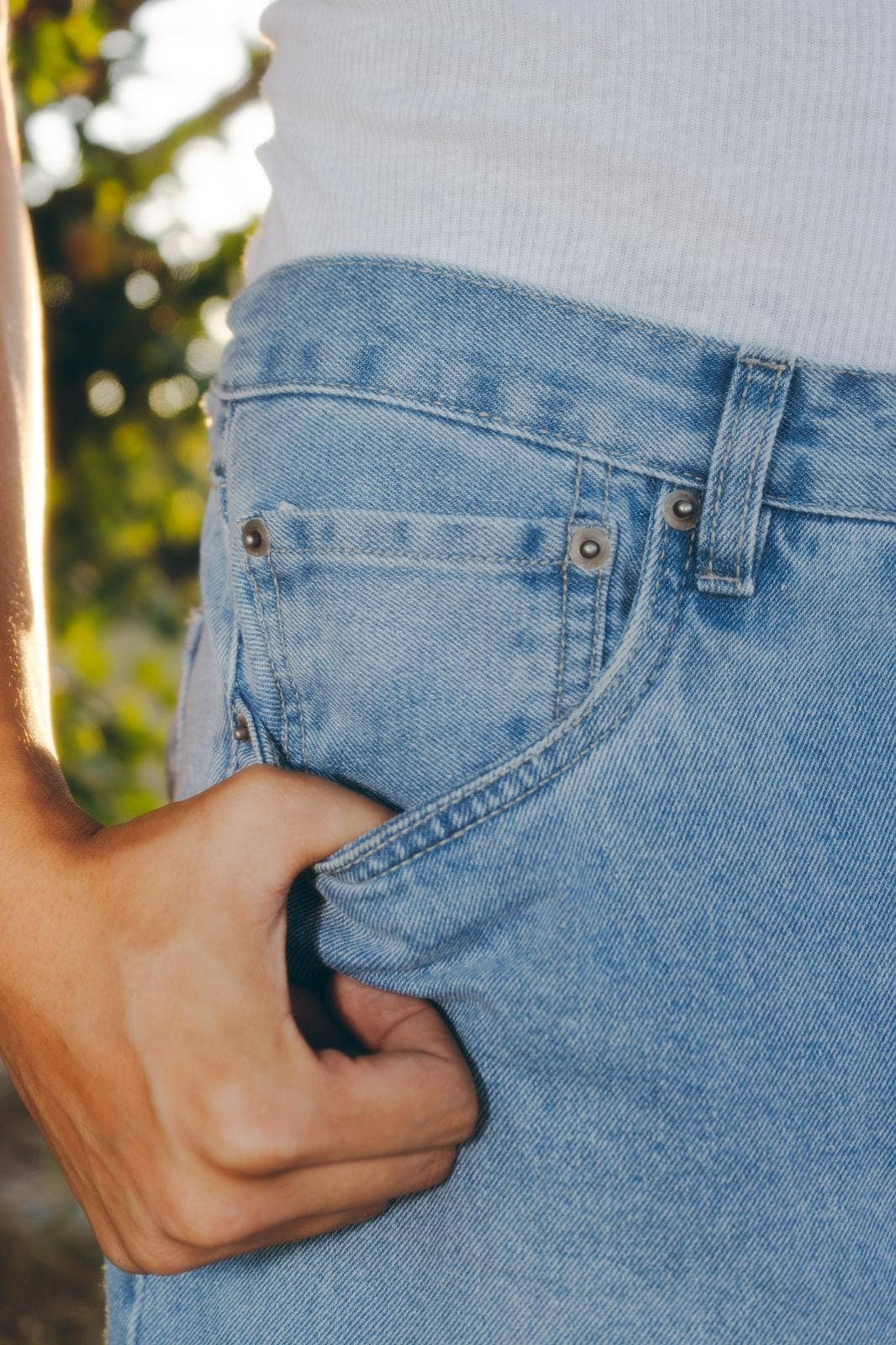 Men's Straight Leg Denim Jeans (HF-5010): MSB / 32