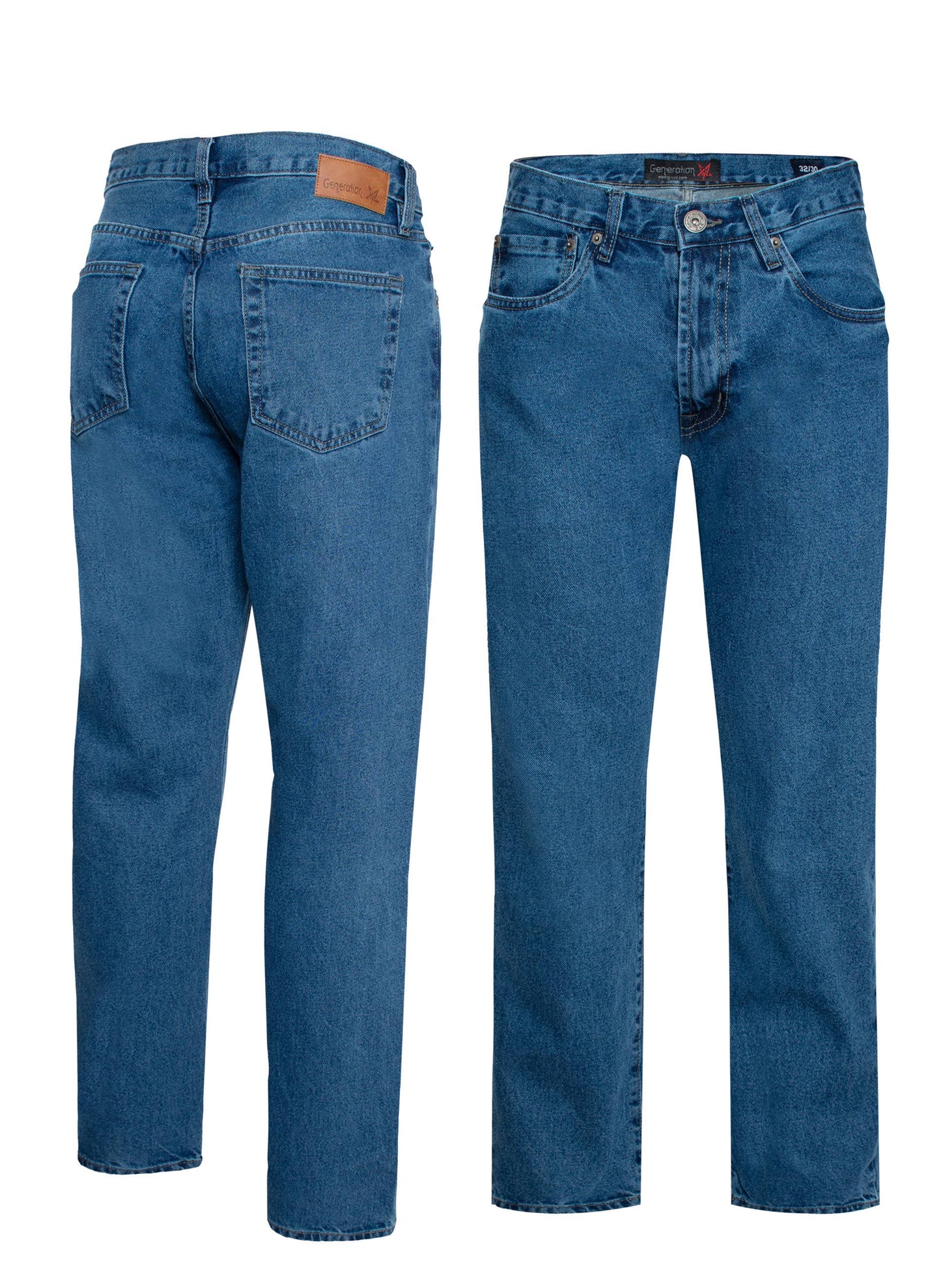 Men's Straight Leg Denim Jeans (HF-5010-MSB): MSB / 32