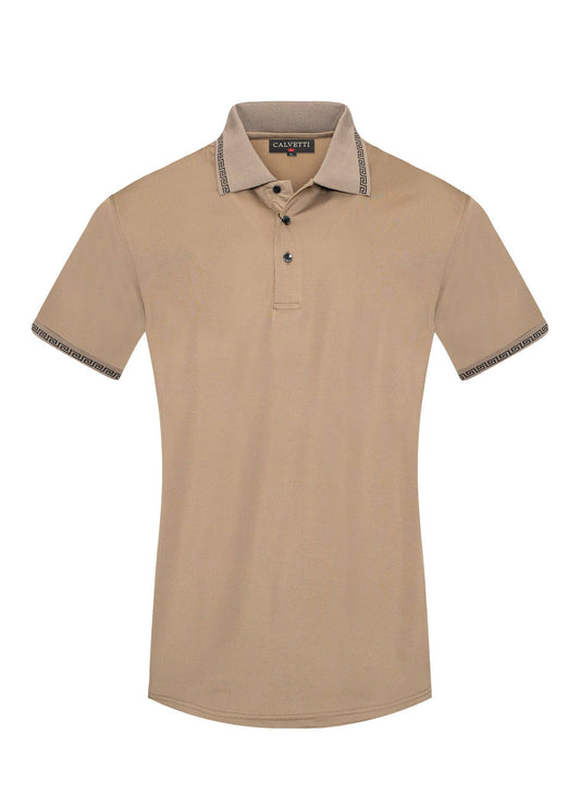 MEN'S COTTON/POLY FANCY POLO SHIRT