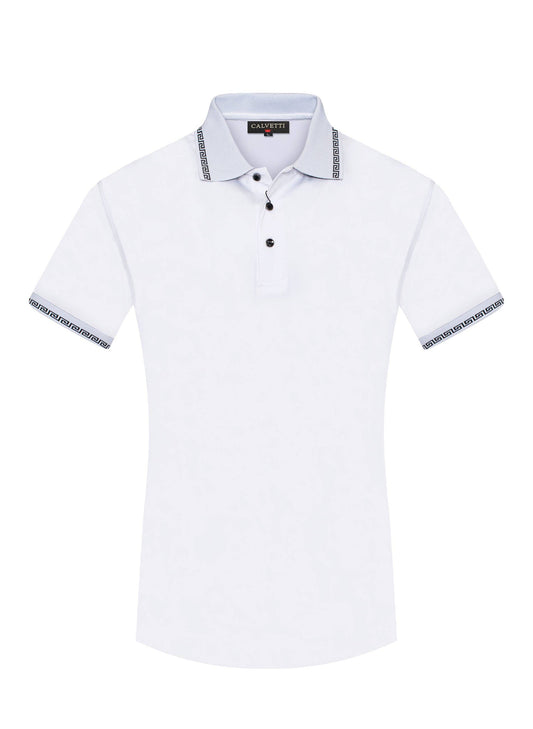 MEN'S COTTON/POLY FANCY POLO SHIRT
