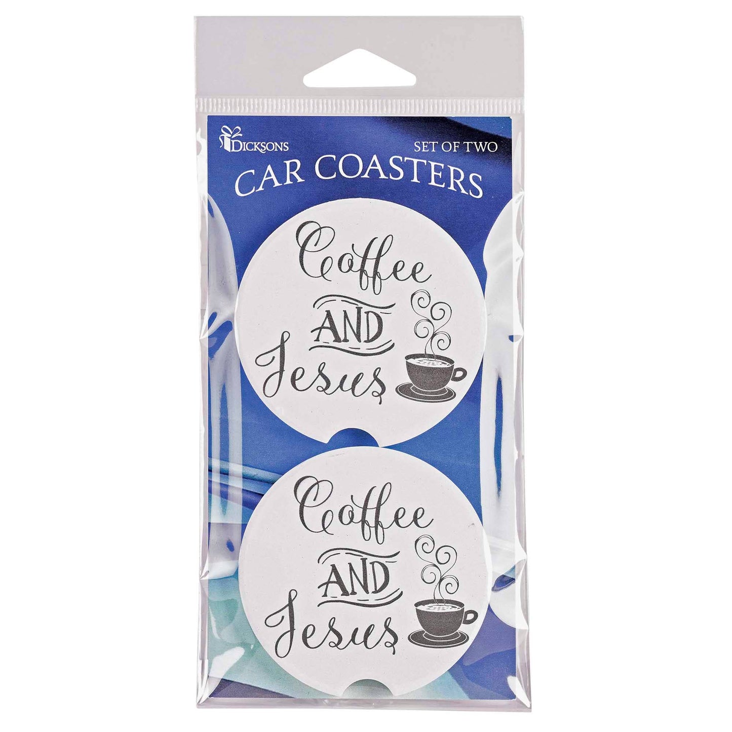 Car Coasters Coffee And Jesus 2pack