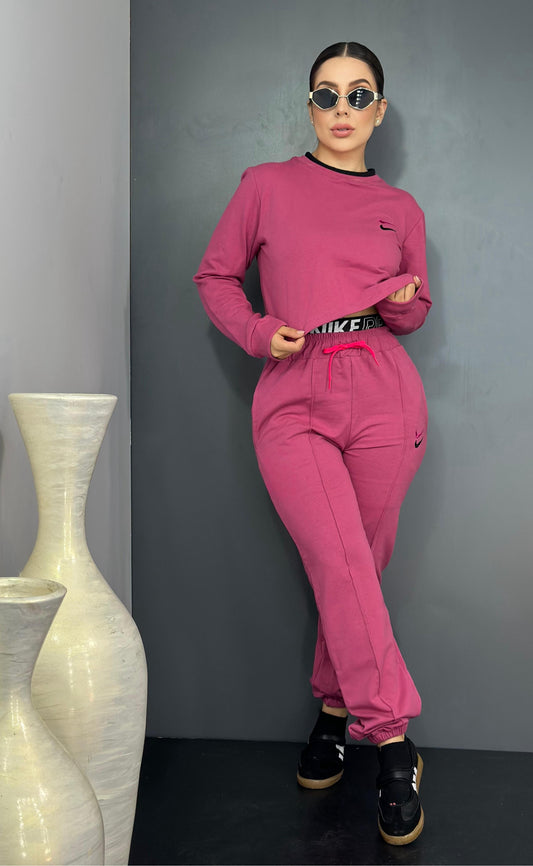 Cloudy Days Pant Set - Pink