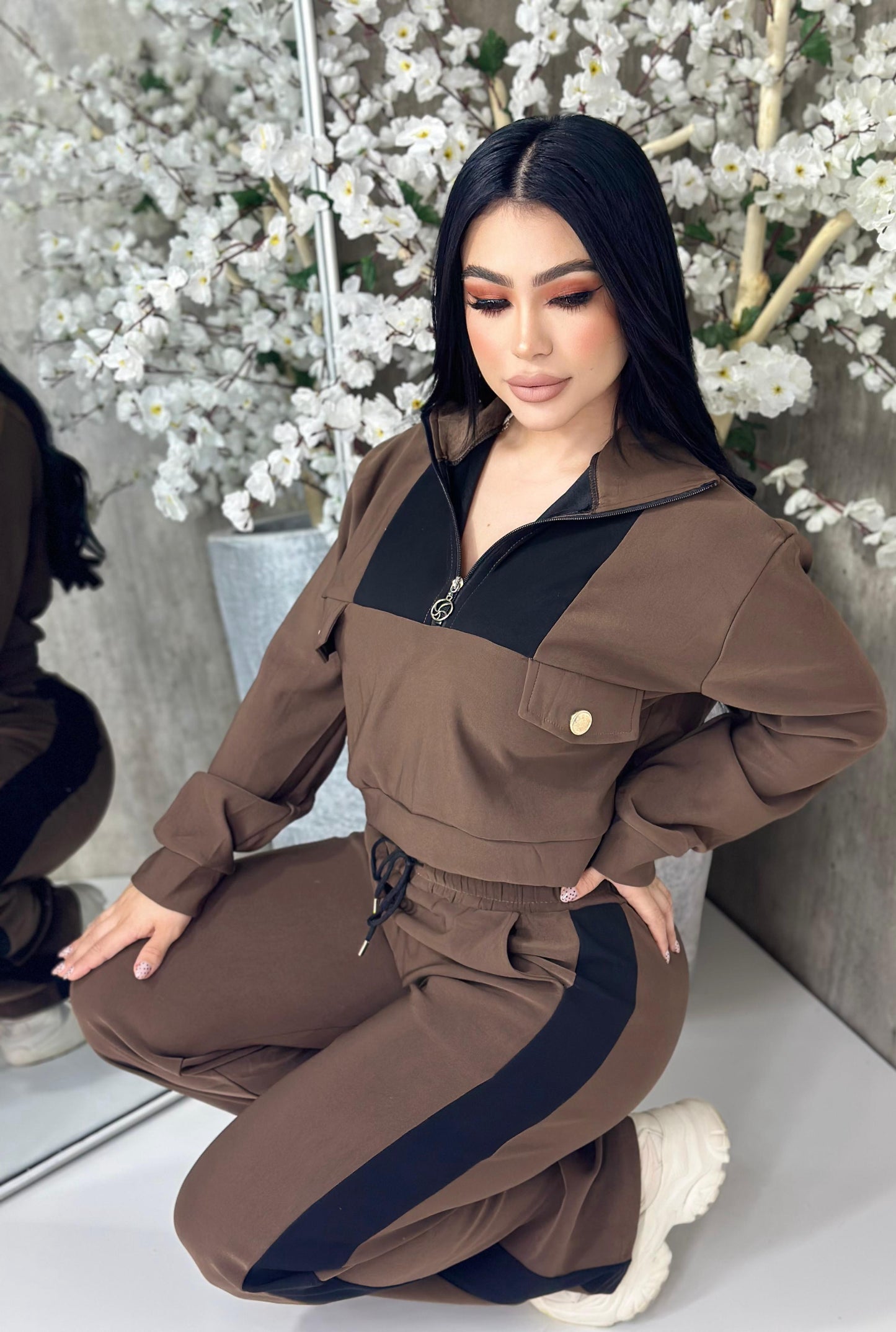 Make Your Move Pant Set - Brown