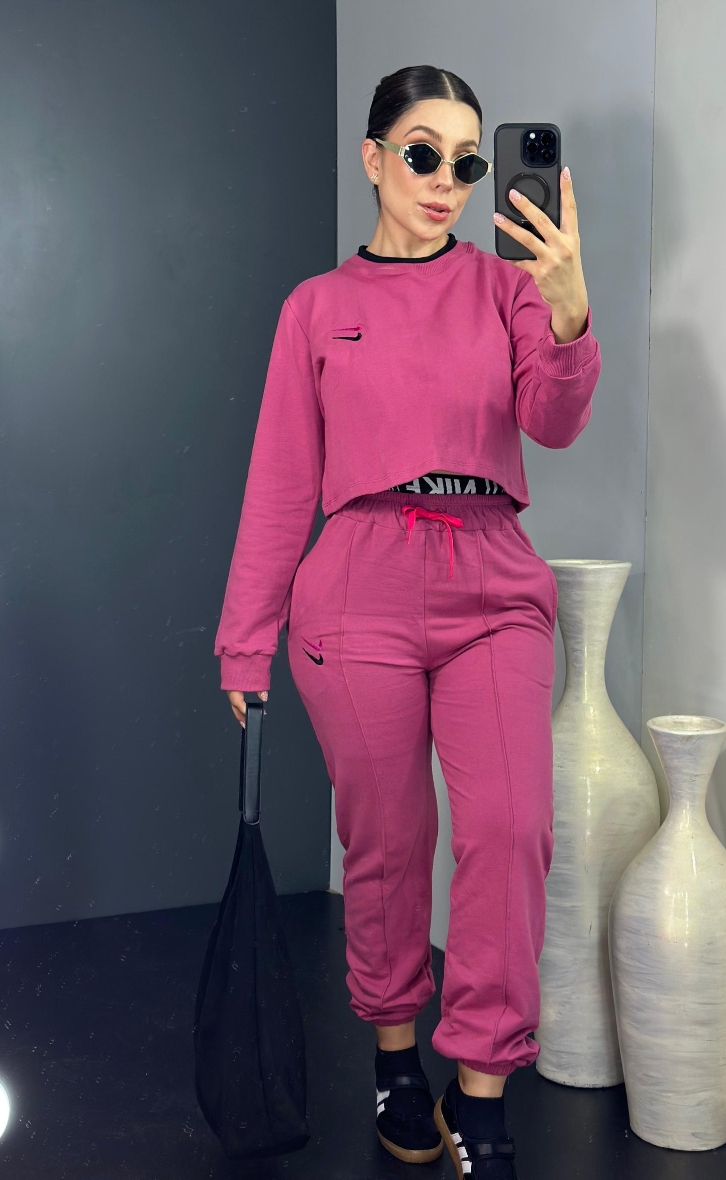 Cloudy Days Pant Set - Pink