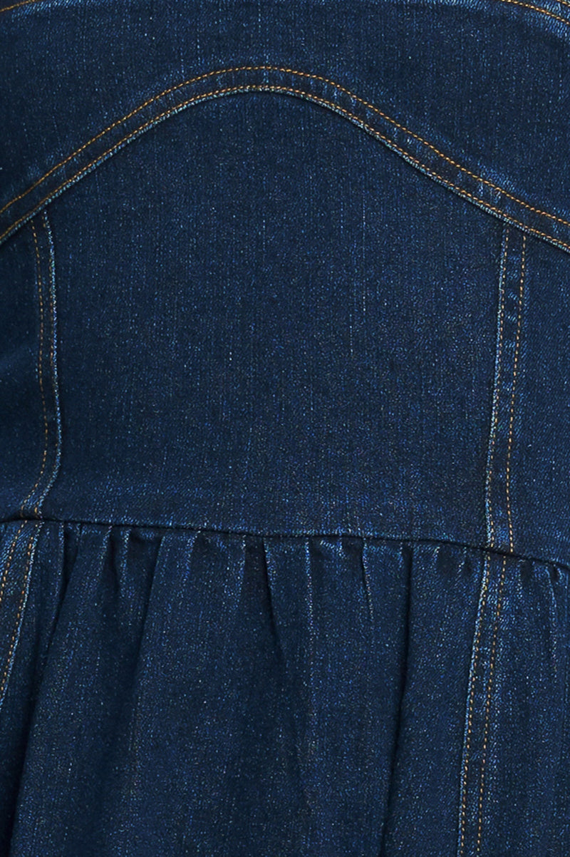 Sweetheart Denim Midi Dress