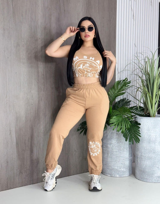 All the way up set - Beige