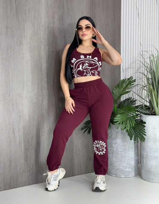 All the way up set - burgundy