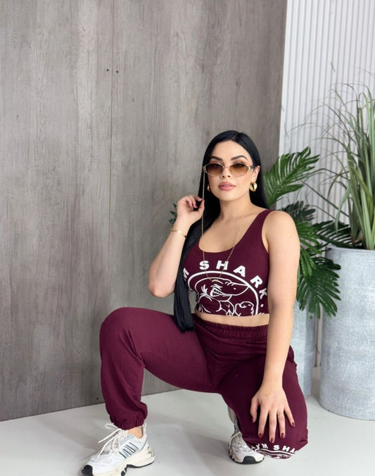 All the way up set - burgundy