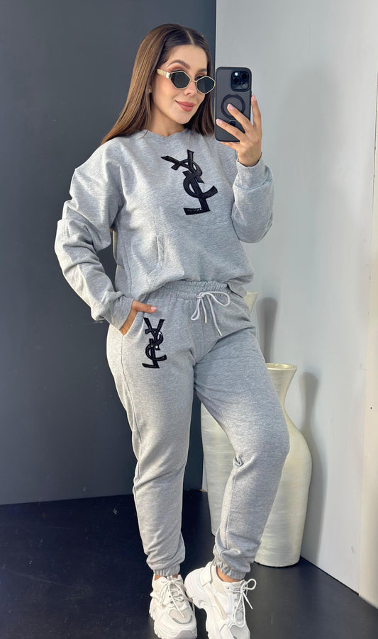 Why Not Pant Set - Gray