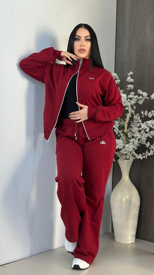 Perfect Weekend Pant Set - Burgundy