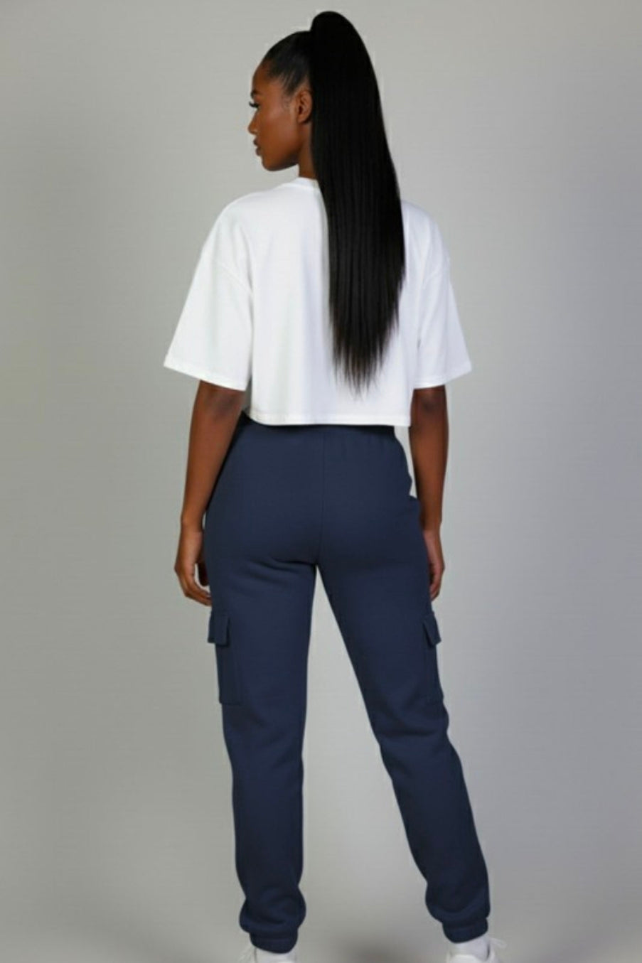 Side Pocket Sweatpants - Navy