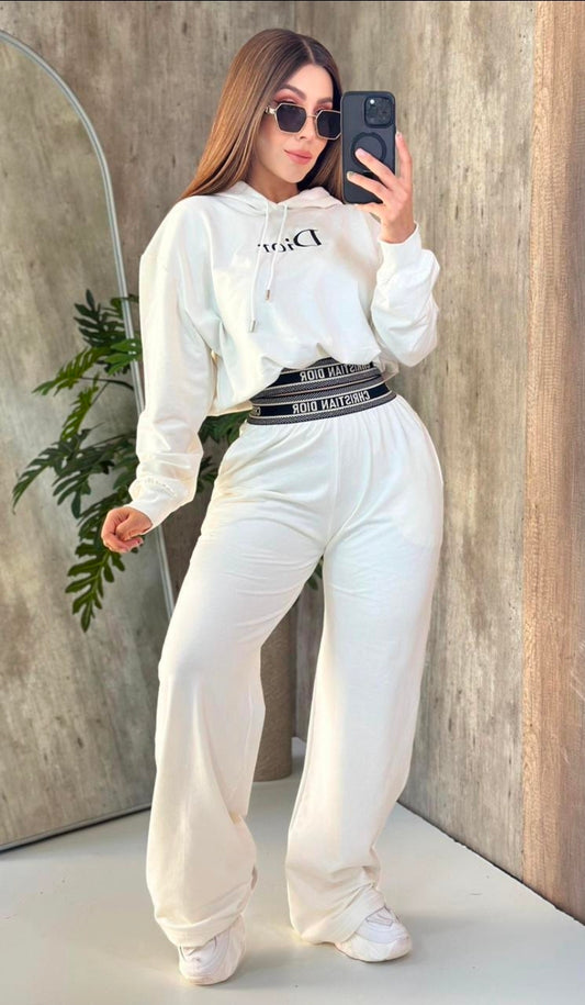 Did it again Pant Set - White