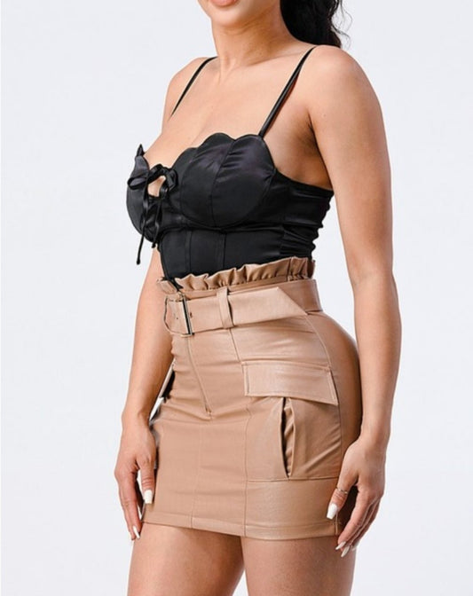 I'm sexy crop top - black