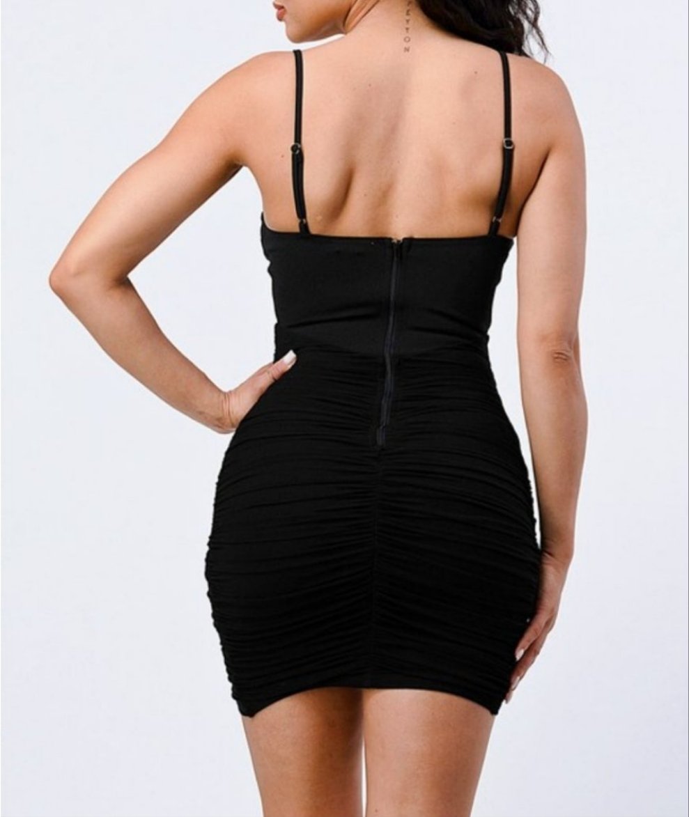 Sweet Temptation Mini Dress -Black