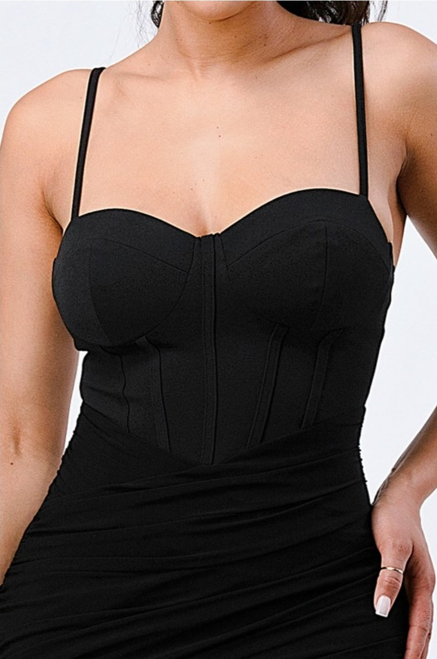 Sweet Temptation Mini Dress -Black