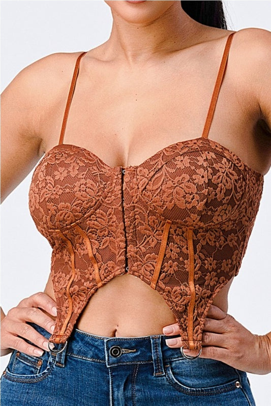 All Over Me Lace Crop Top