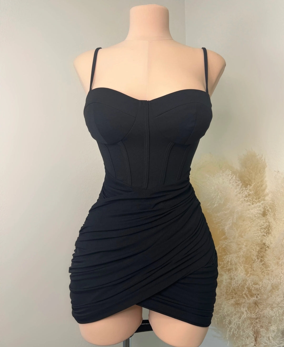 Sweet Temptation Mini Dress -Black