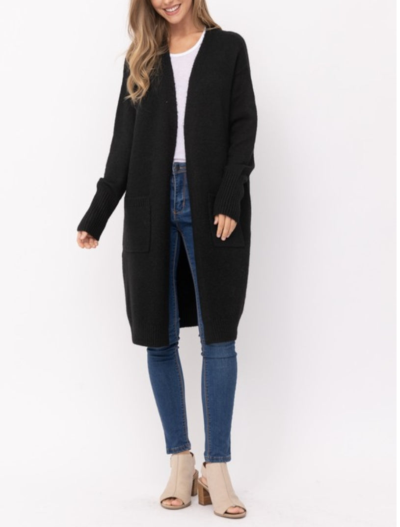 Cielo Open Front Long Cardigan