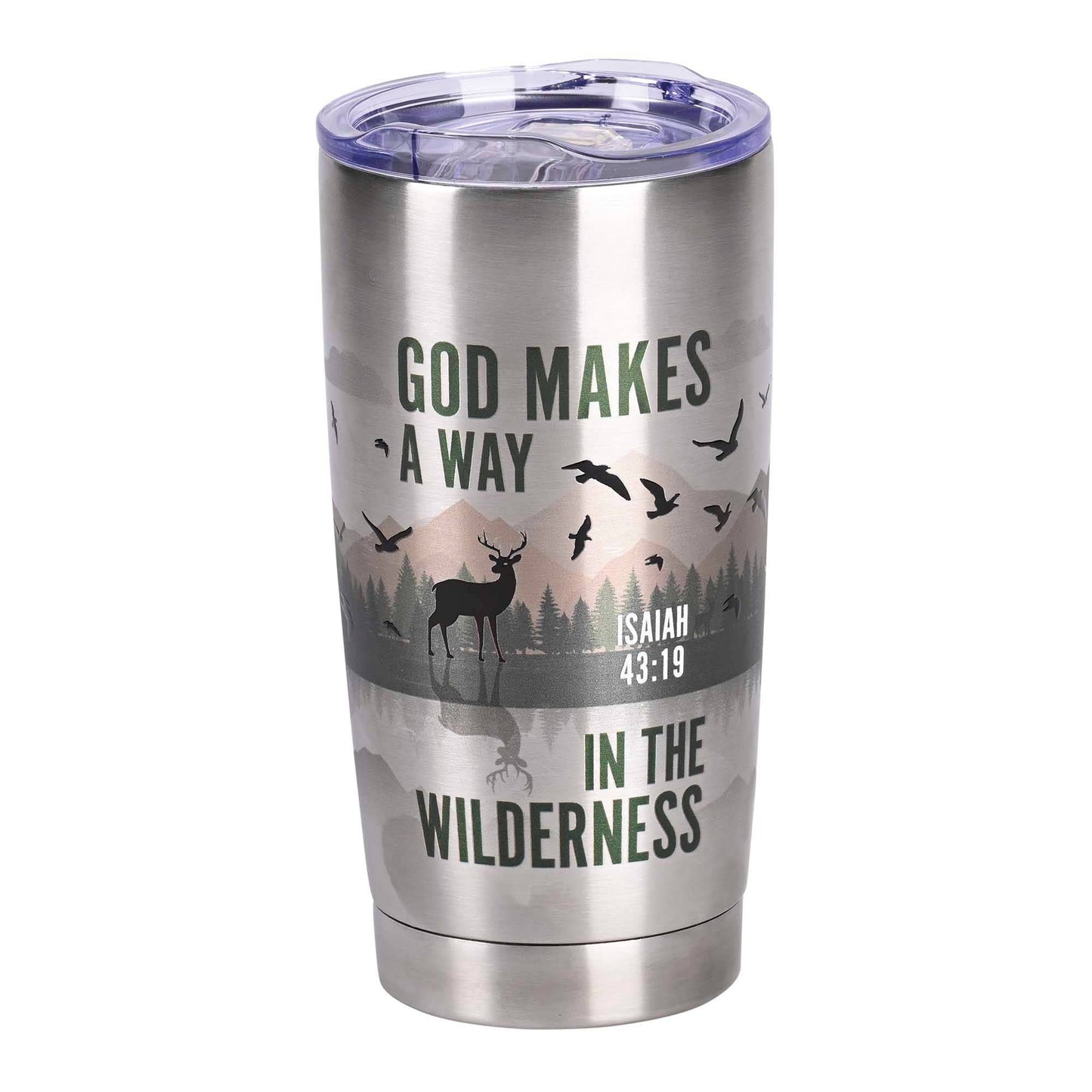 Tumbler Deer God Makes A Way 20 Oz
