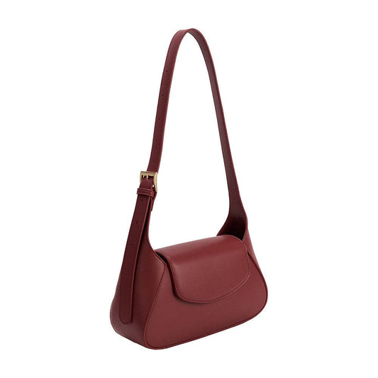 Melody Burgundy Recycled Vegan Leather Shoulder Bag