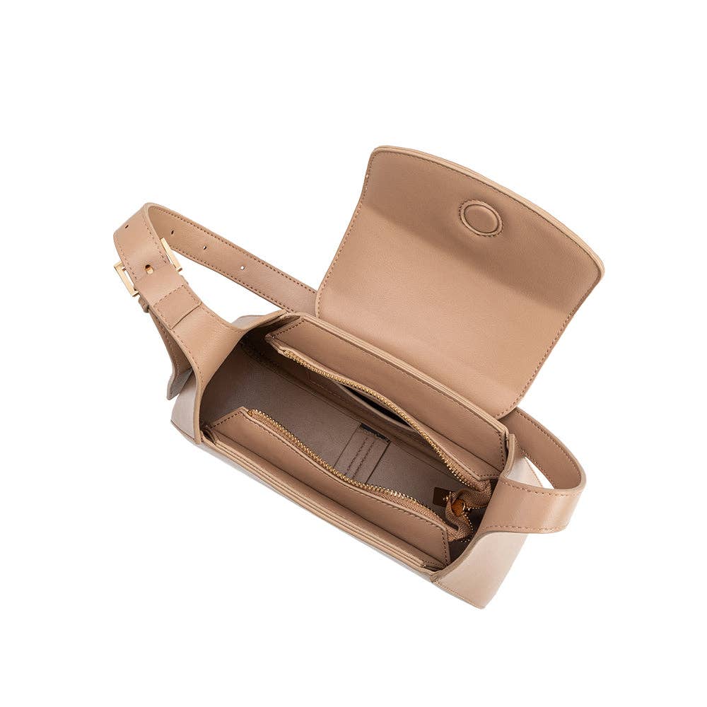 Melody Nude Recycled Vegan Leather Shoulder Bag