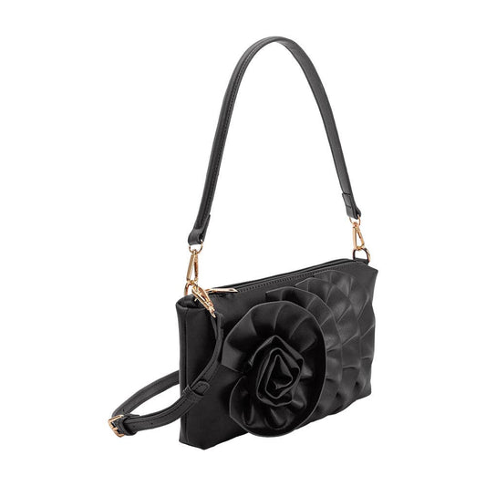 Florence Black Recycled Vegan Shoulder Bag
