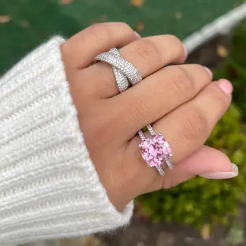 Mindy Pink Cz Ring