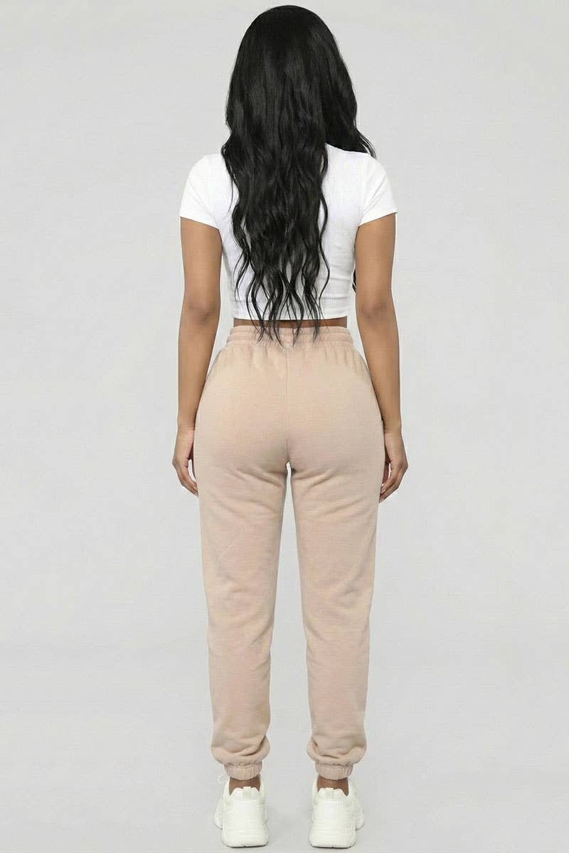 Everyday Essential Drawstring Lounge Joggers: Black / L