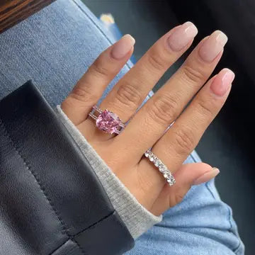 Mindy Pink Cz Ring