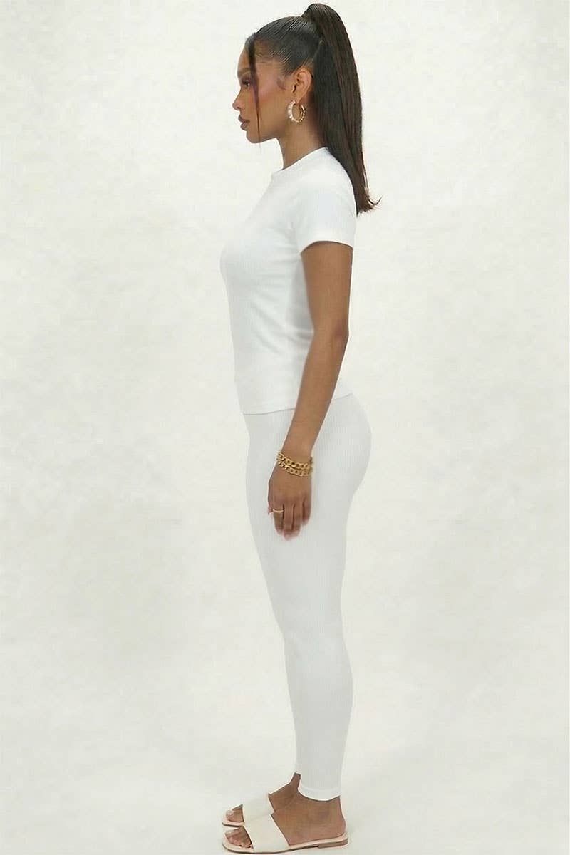 Short Sleeve Round Neck T Shirt: BLUE HAZE / S