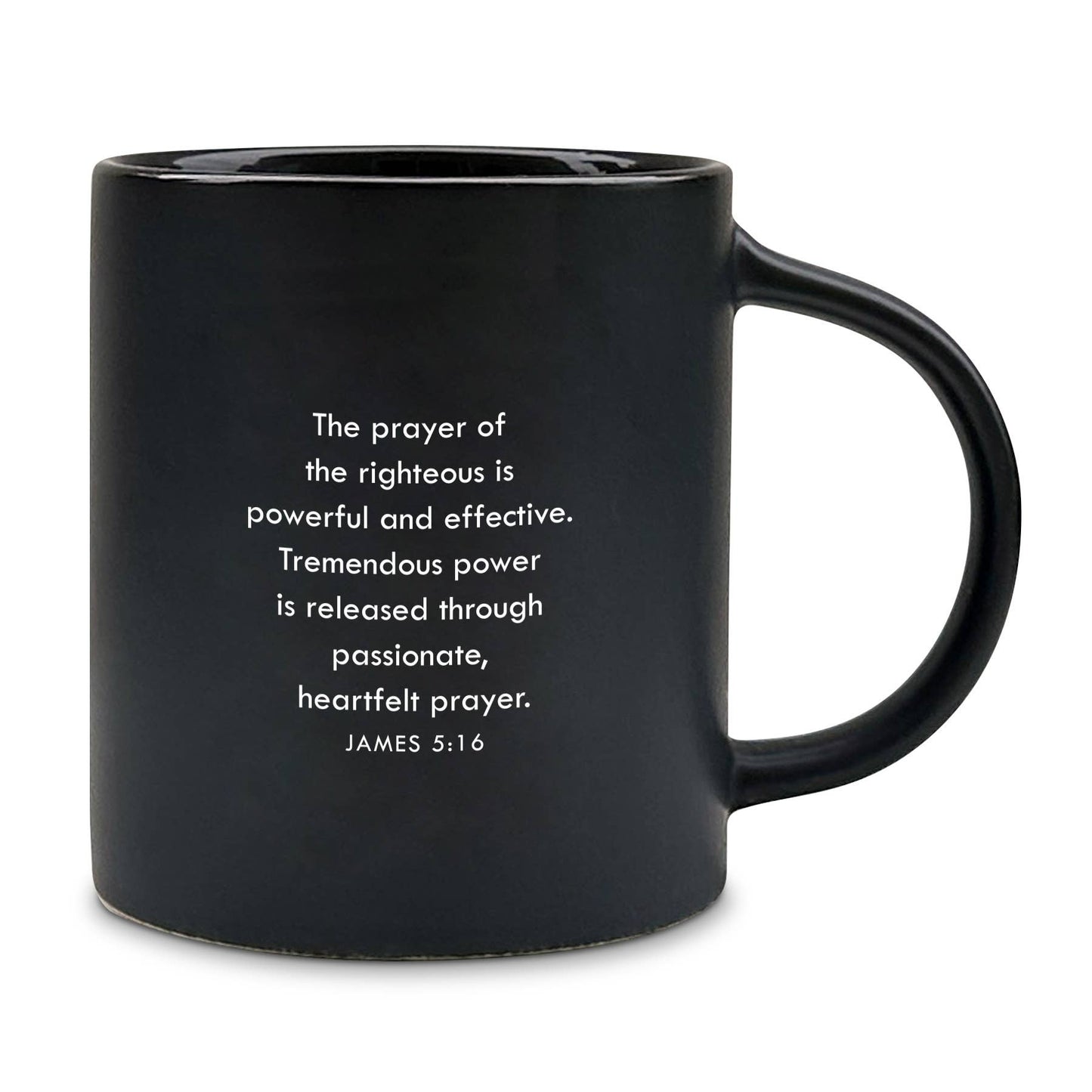 LCP Mug Black Prayer Changes Things 18 Oz
