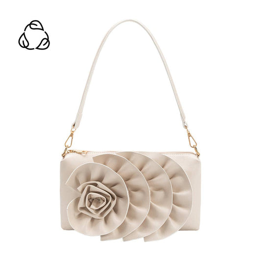 Florence Ivory Recycled Vegan Leather Shoulder Bag