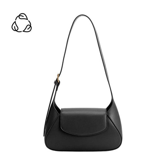 Melody Black Recycled Vegan Leather Shoulder Bag