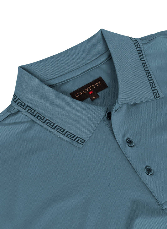 MEN'S COTTON/POLY FANCY POLO SHIRT