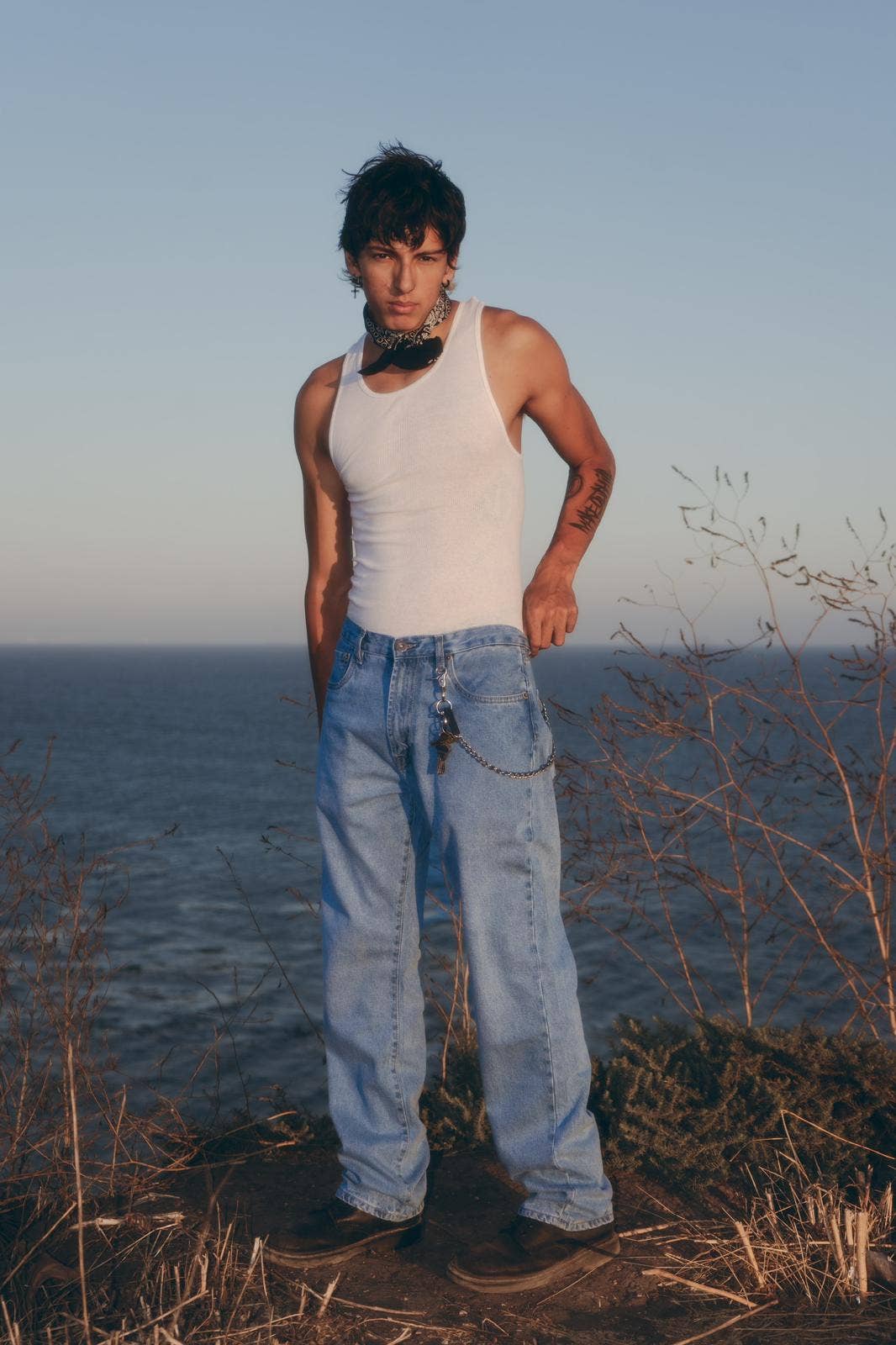 Men's Straight Leg Denim Jeans (HF-5010): MSB / 32
