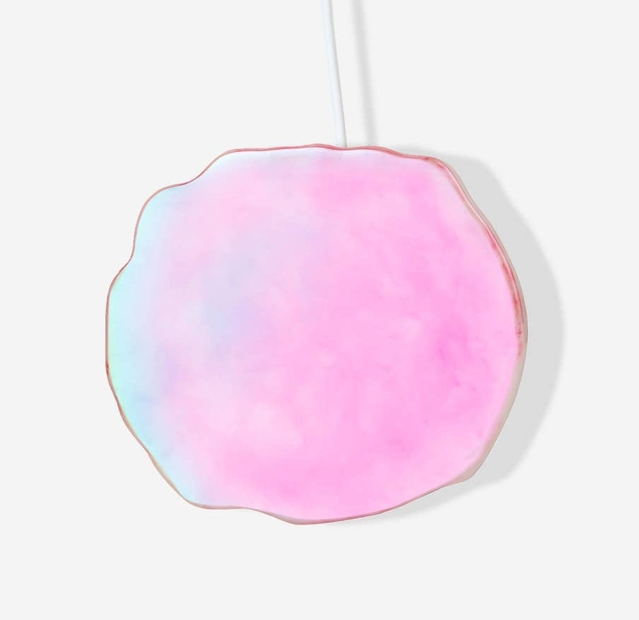 Wireless Charger - Rose Quartz Crystal Holographic