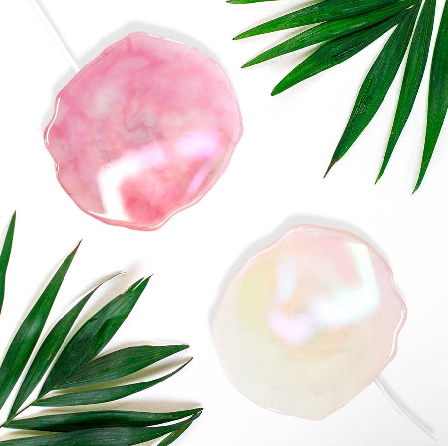 Wireless Charger - Rose Quartz Crystal Holographic