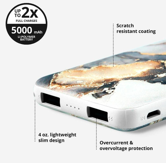 Power Bank Charger - Mercury Marble