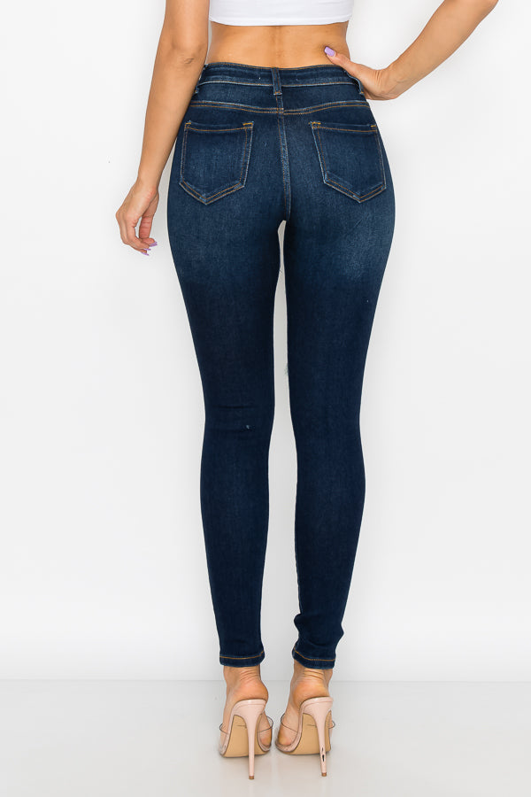 Sylvia - High Rise Hole Destructed Skinny Jeans