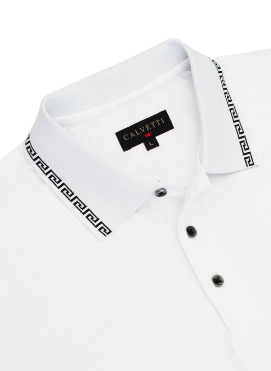 MEN'S COTTON/POLY FANCY POLO SHIRT
