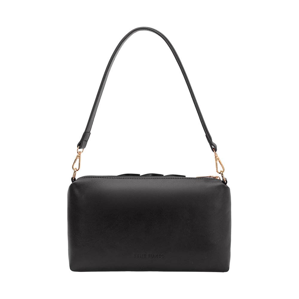 Florence Black Recycled Vegan Shoulder Bag