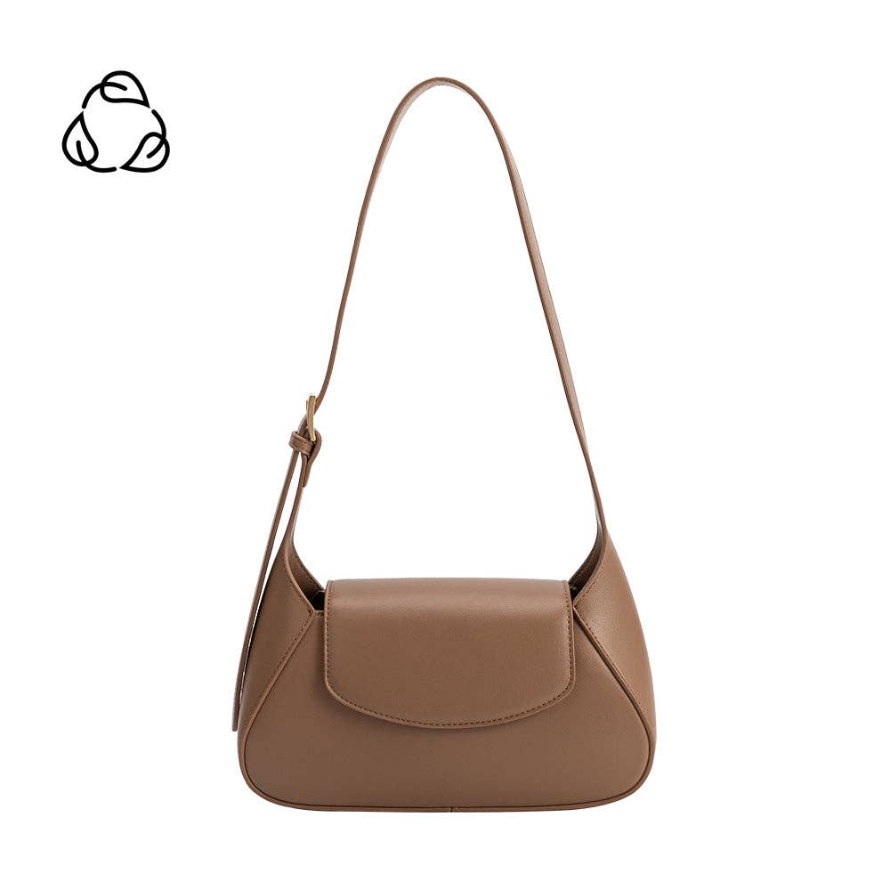 Melody Mocha Recycled Vegan Leather Shoulder Bag