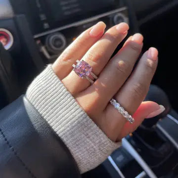 Mindy Pink Cz Ring